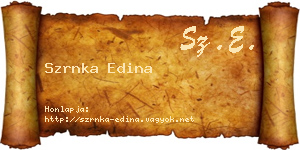 Szrnka Edina névjegykártya